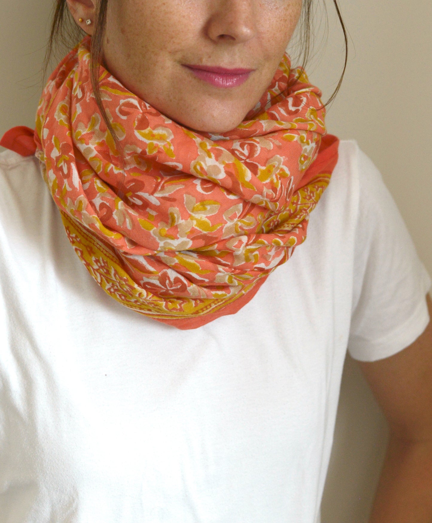 Grand foulard - Zinnia Tangerine
