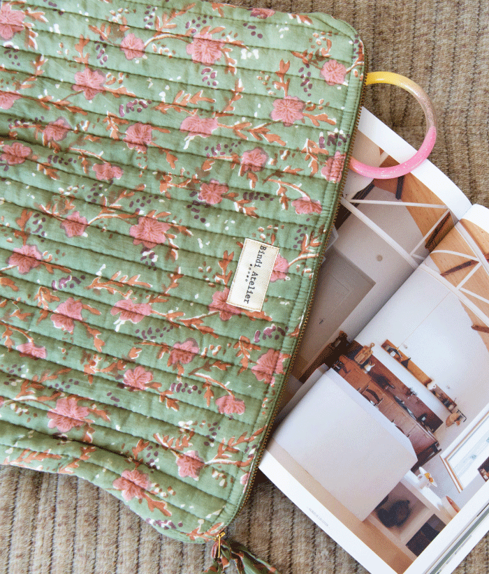 Pochette plate / Ipad - Hamelia Sauge