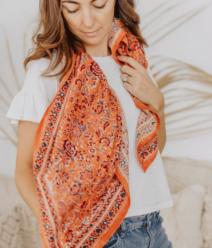 Grand foulard - Goa Abricot