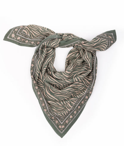 Grand foulard - Zebra Khaki