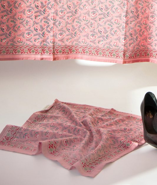 Petit foulard - Flora Framboise