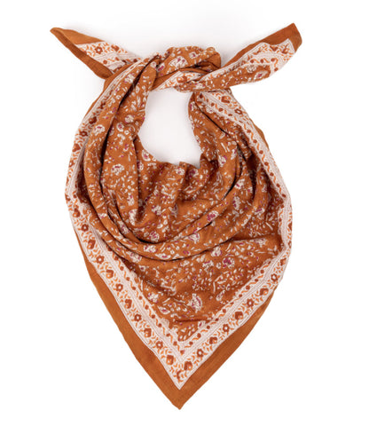 Grand foulard fleuri - Sarika Caramel