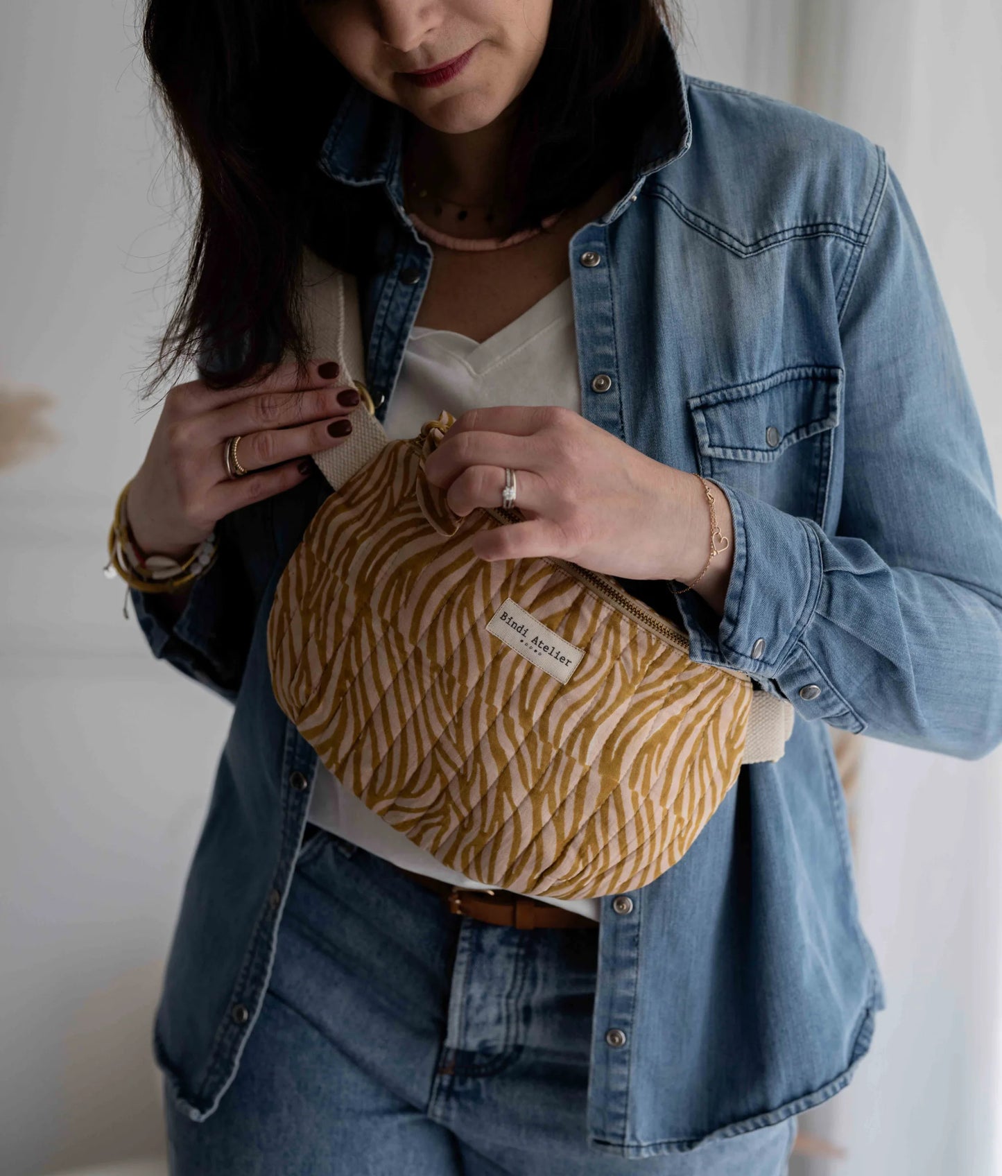 Sac banane Zebra Havane