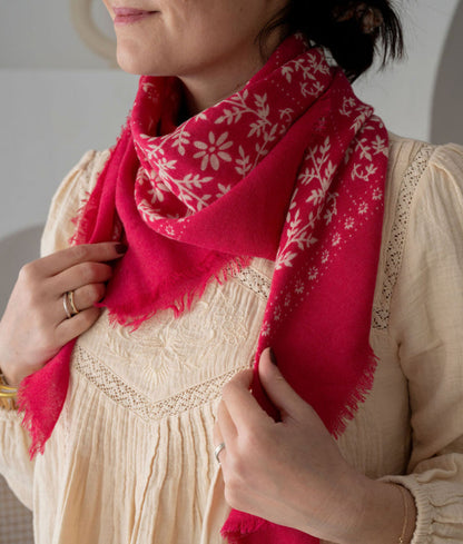 Foulard en laine - Karma Pink