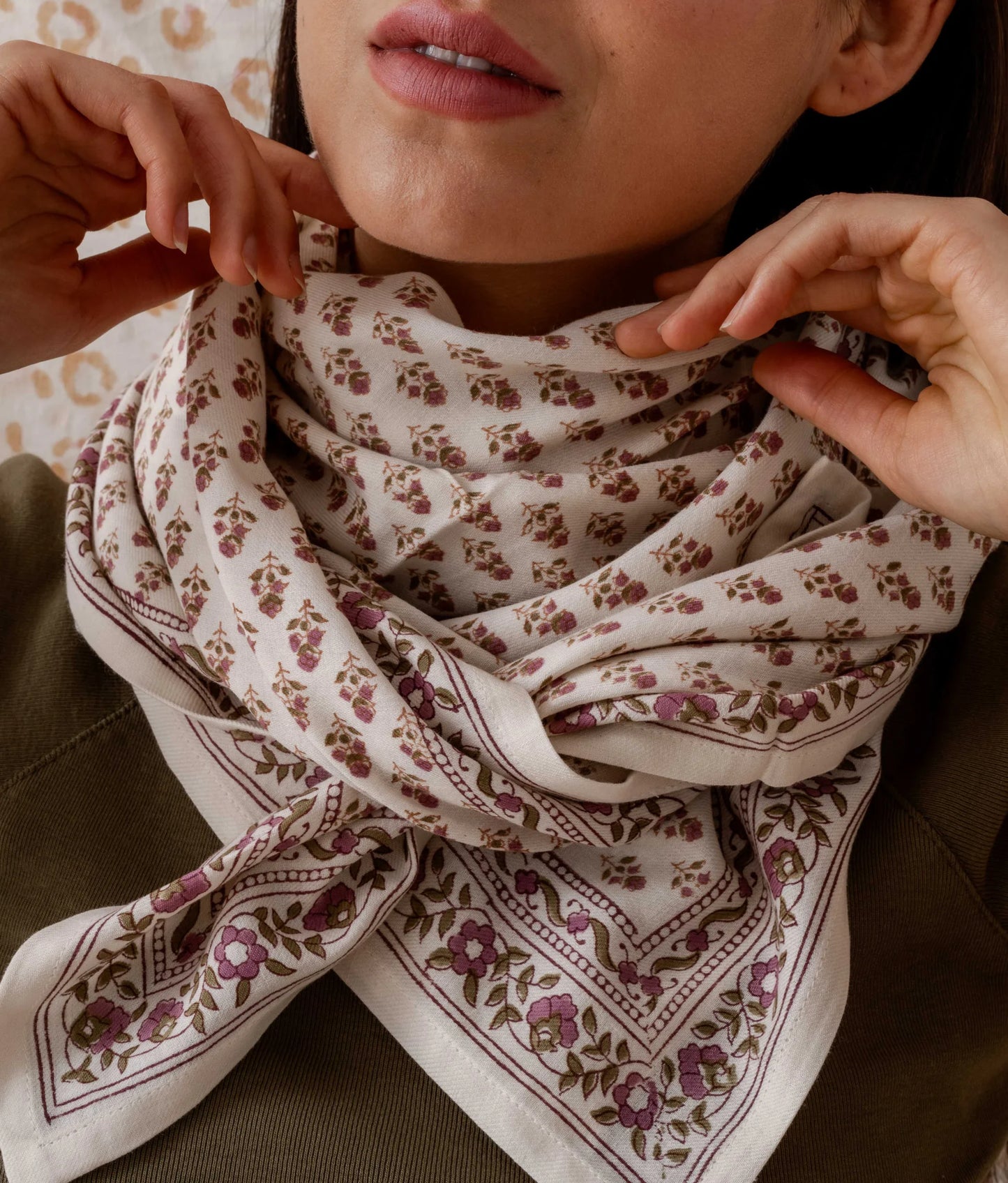 Grand foulard Aarti Vanille