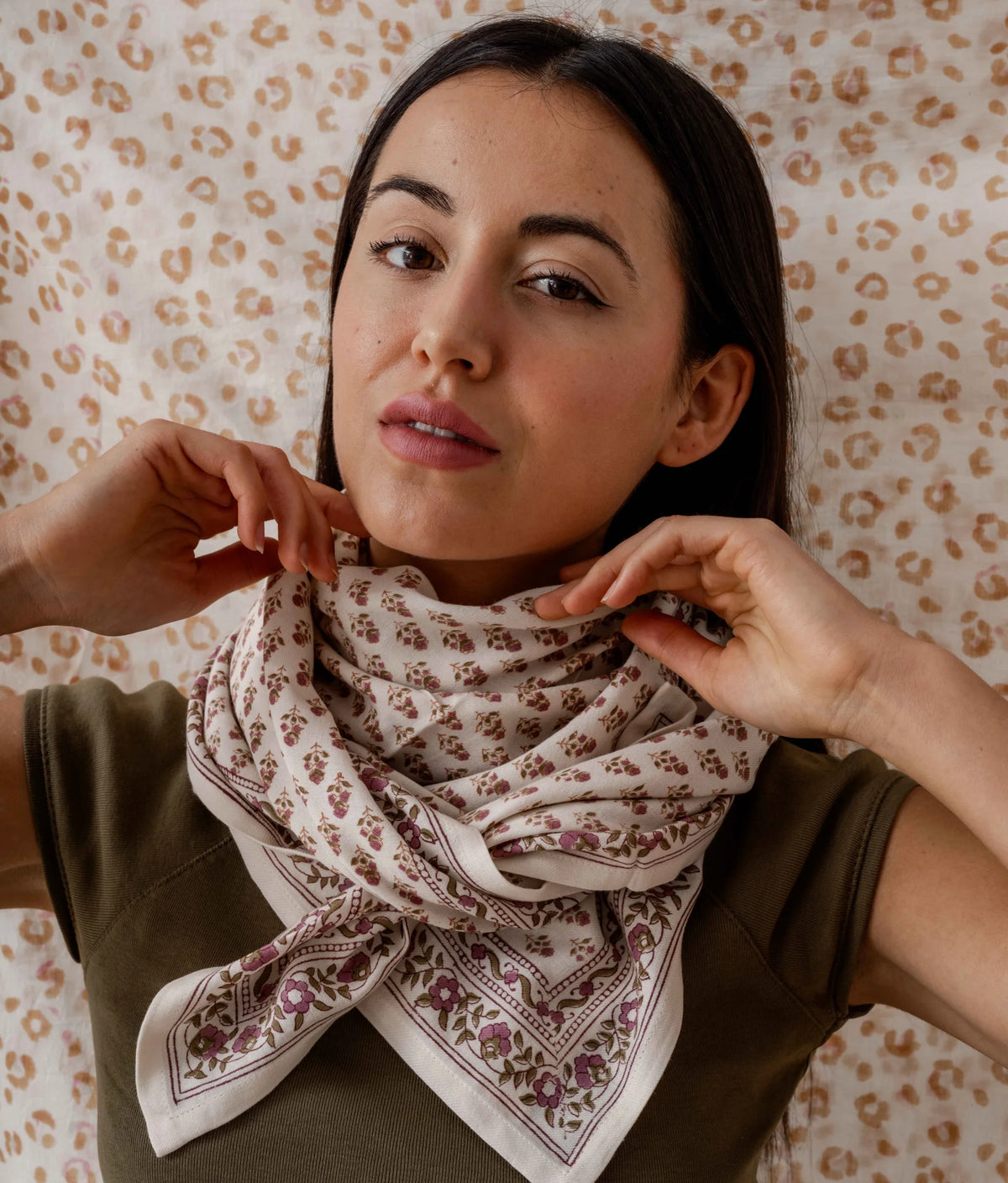 Grand foulard Aarti Vanille