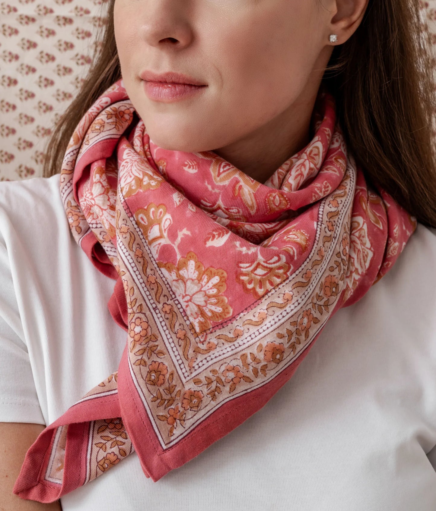 Grand foulard Matira Rosa