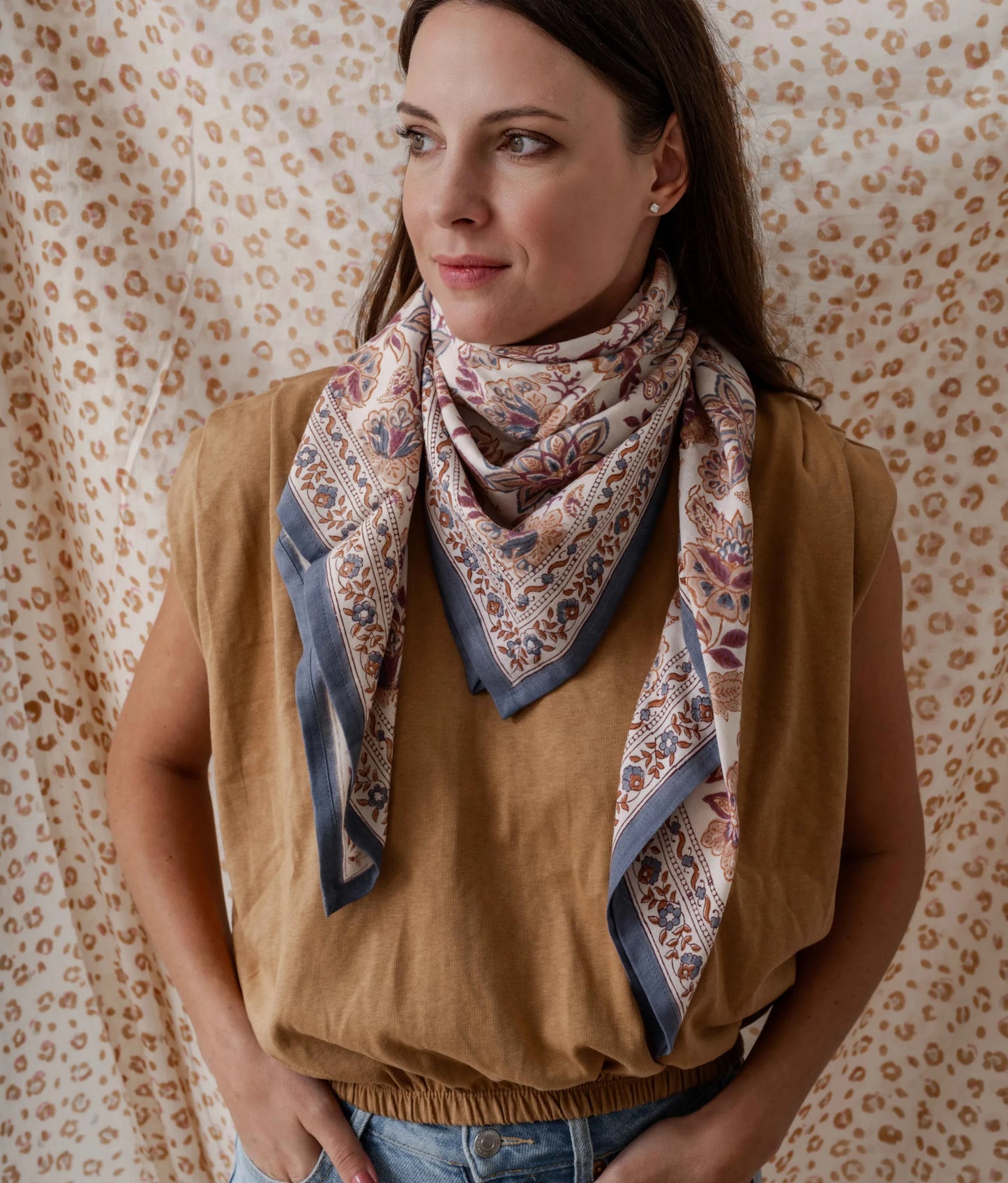 Grand foulard Matira Vanille