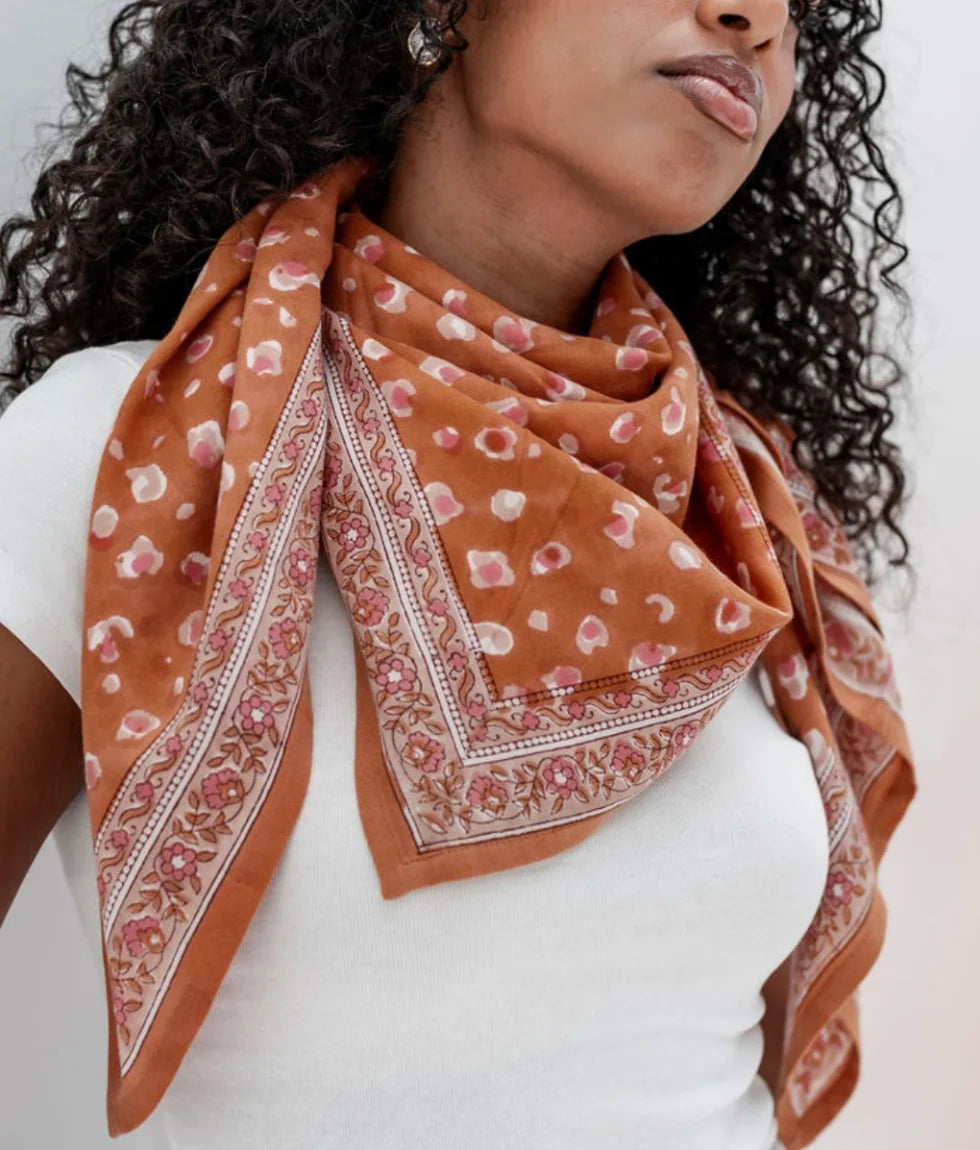 Grand foulard Bengal Praline