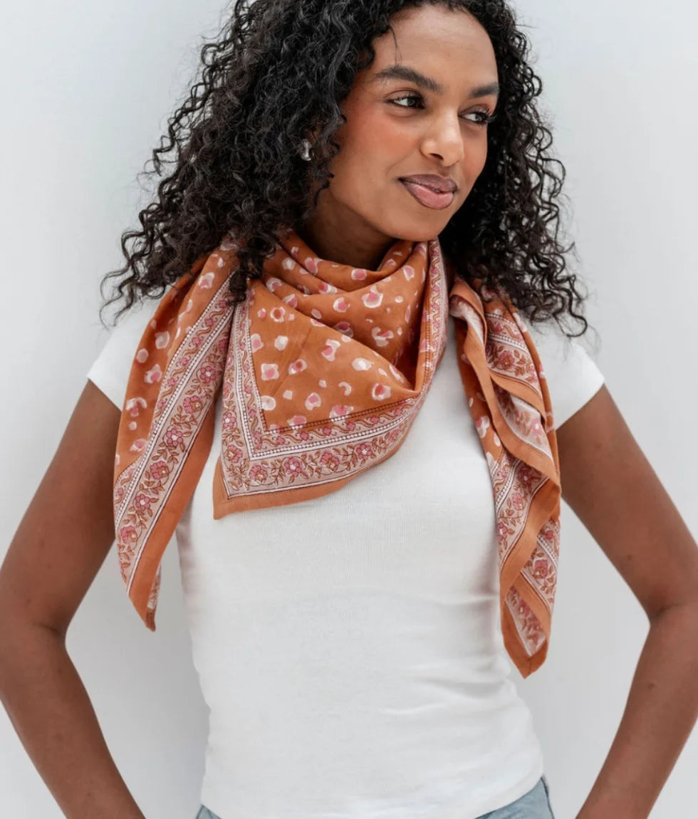 Grand foulard Bengal Praline