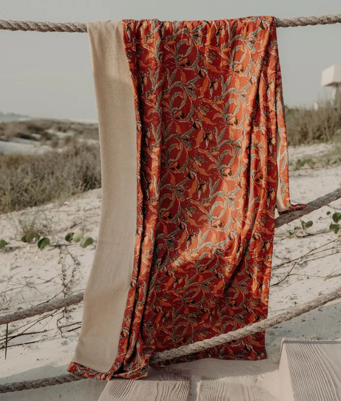 Fouta de plage Pistil Framboise