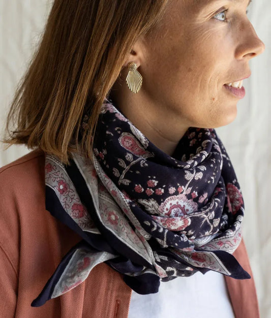 Grand foulard Capri Minuit