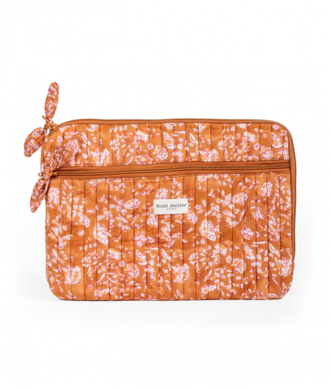 Pochette ordinateur 13 pouces Sarika Caramel