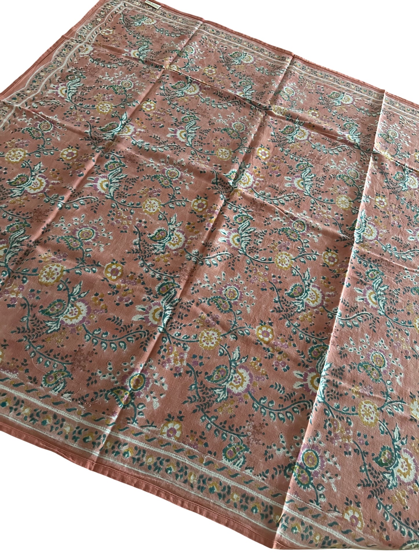 grand foulard Indien capri peche
