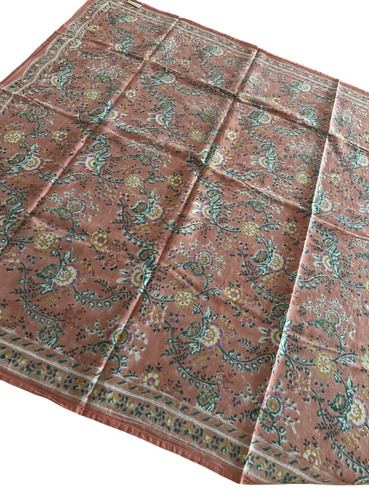 grand foulard Indien capri peche